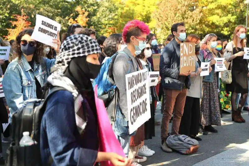 proteste pro palestina a harvard 1