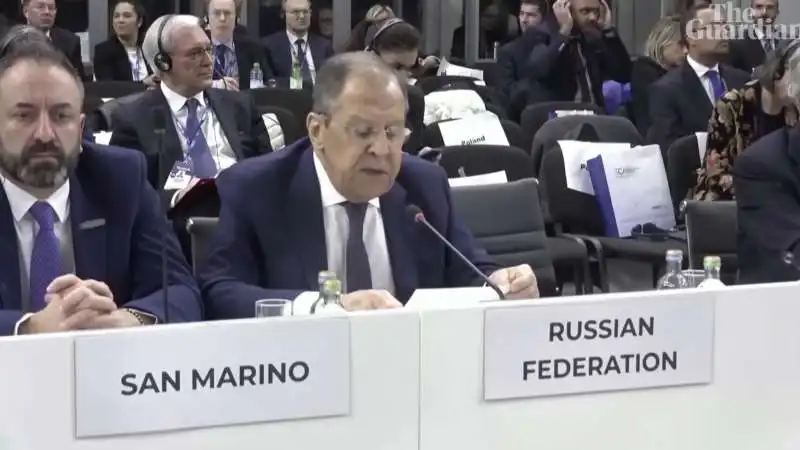 sergei lavrov al summit osce di skopje 