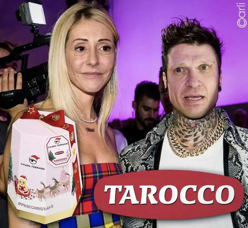 TAROCCO - ARIANNA MELONI E FRANCESCO LOLLOBRIGIDA COME CHIARA FERRAGNI E FEDEZ - MEME BY EMILIANO CARLI 