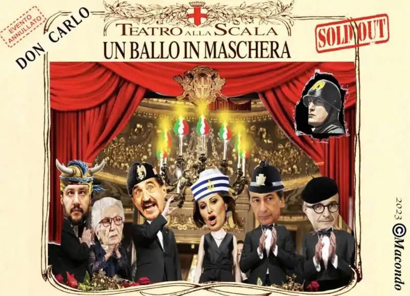 UN BALLO IN MASCHERA - TEATRO ALLA SCALA -POSTER BY MACONDO 