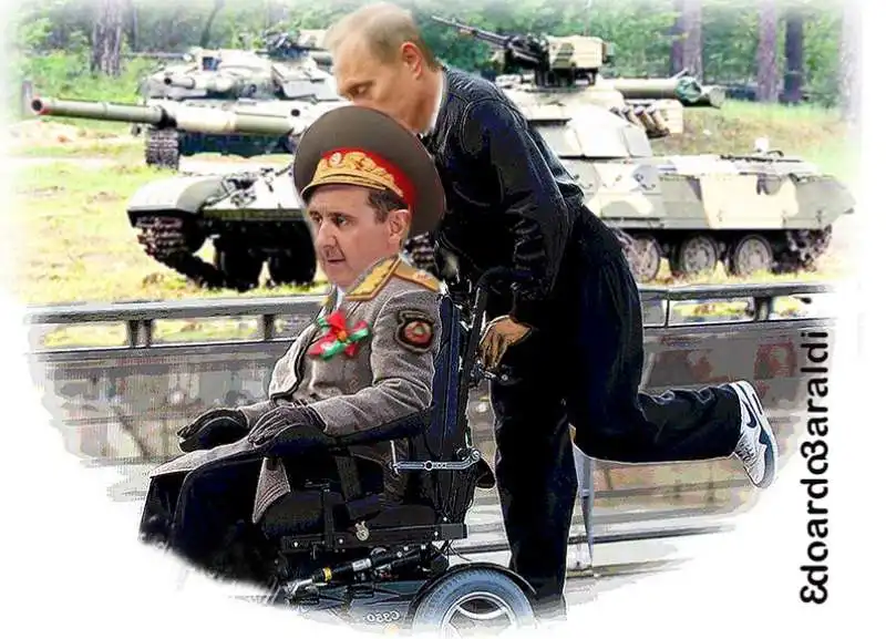 bashar al assad e vladimir putin   meme by edoardo baraldi 