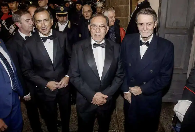 beppe sala ignazio la russa attilio fontana prima della scala 2024 