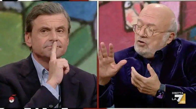 carlo calenda vs francesco storace a dimartedi   1