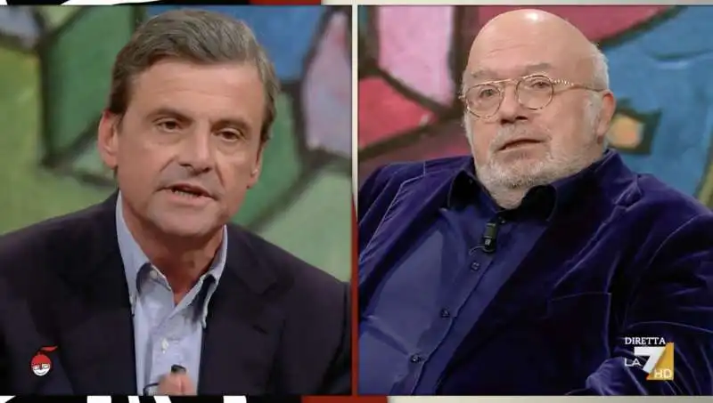 carlo calenda vs francesco storace a dimartedi   4