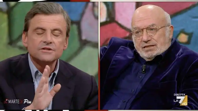 carlo calenda vs francesco storace a dimartedi   7