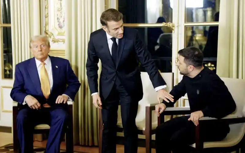 donald trump emmanuel macron volodymyr zelensky 