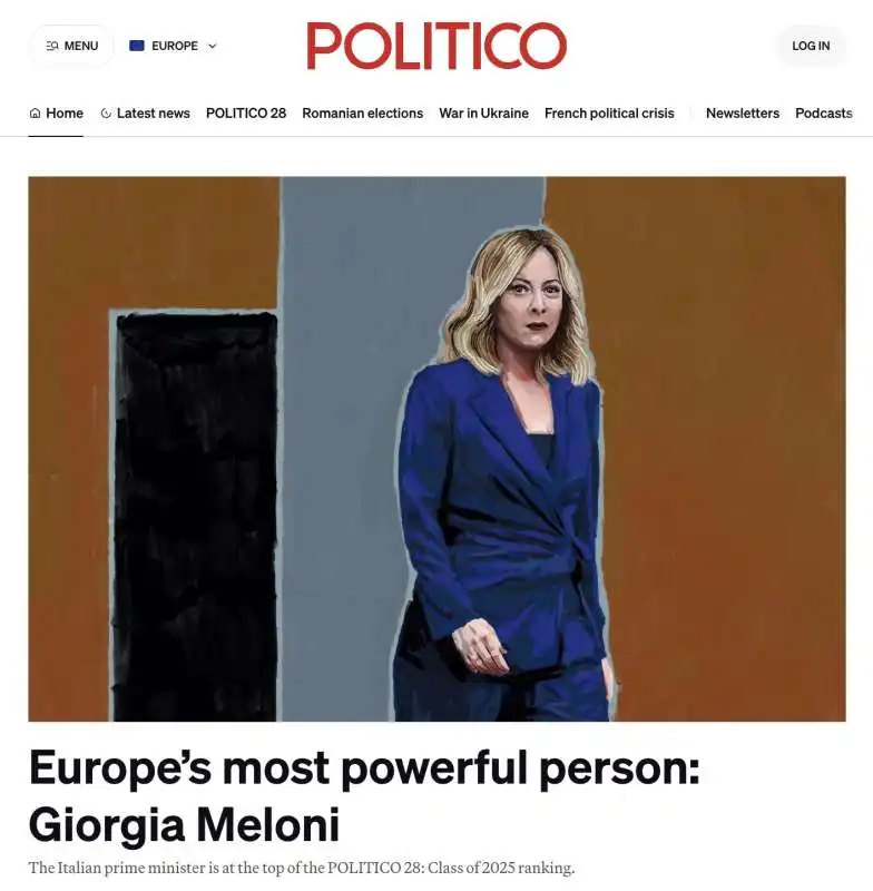 giorgia meloni persona piu potente d europa per politico    