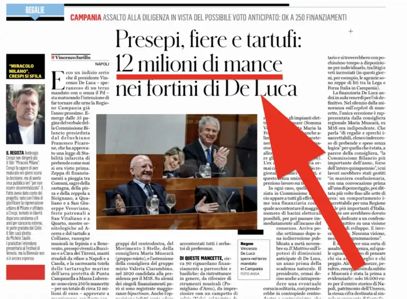 IL FATTO QUOTIDIANO - 12 MILIONI DI MANCE