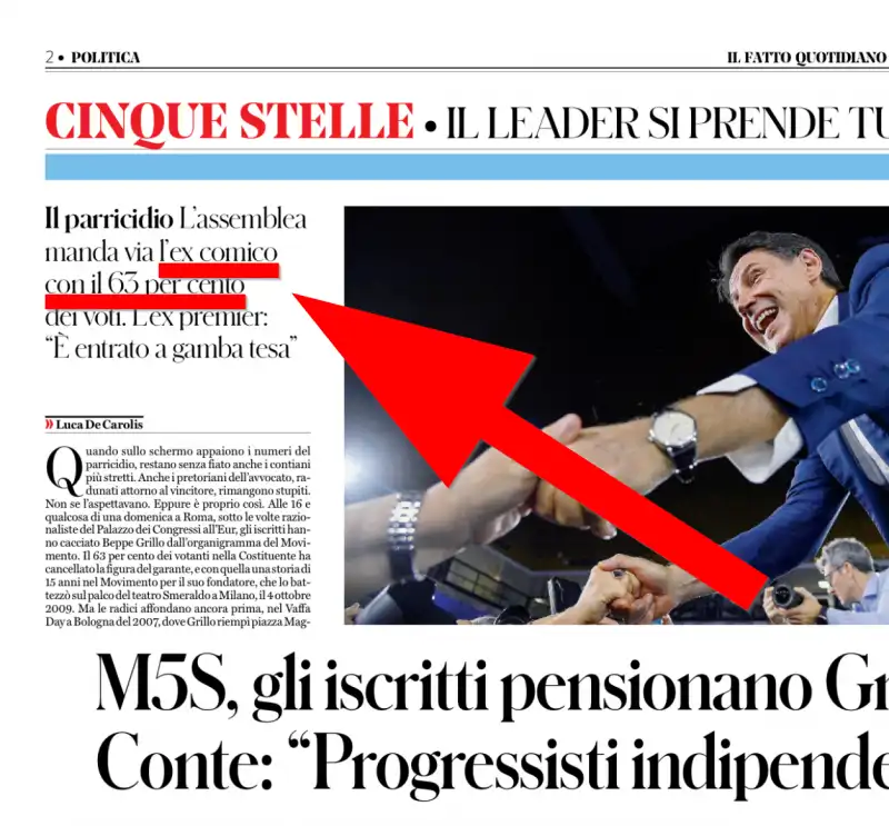 il fatto quotidiano   ex comico con il 63 per cento