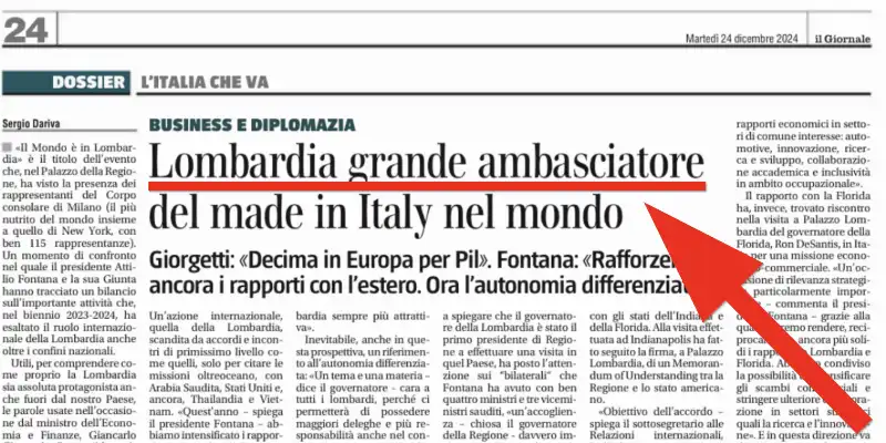 IL GIORNALE - LOMBARDIA AMBASCIATORE