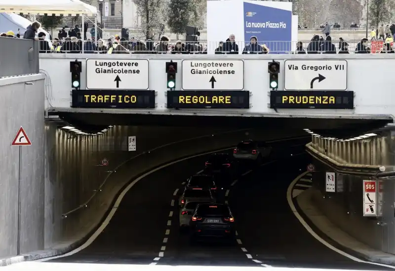 il nuovo sottopasso di piazza pia a roma   foto lapresse