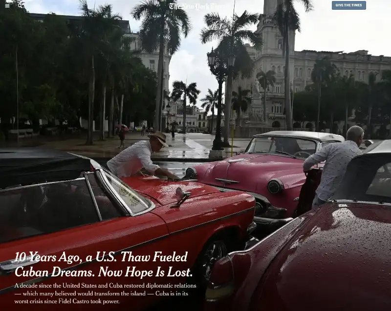 IL REPORTAGE DEL NEW YORK TIMES SULLA CRISI DI CUBA