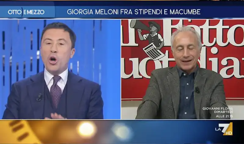 italo bocchino marco travaglio otto e mezzo