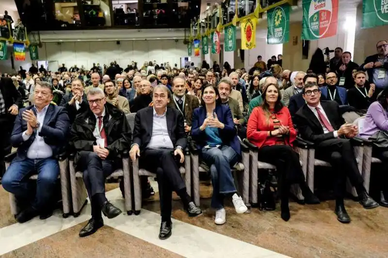 landini bonelli schlein fratoianni   assemblea europa verde   foto lapresse