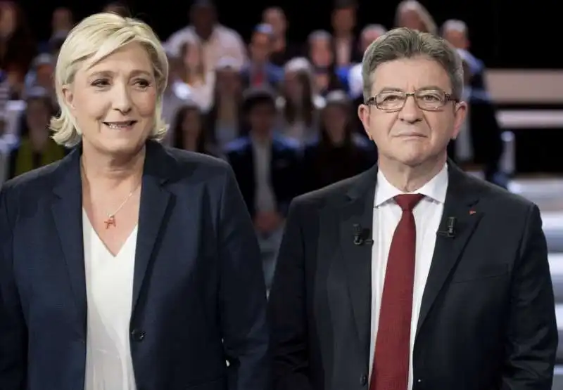 MARINE LE PEN JEAN LUC MELENCHON