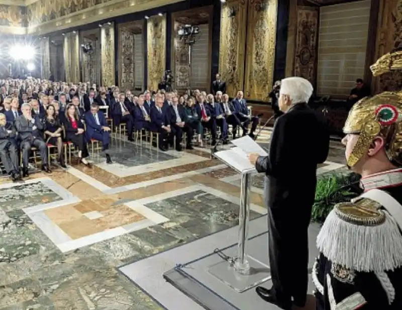 mattarella discorso ai vertici dello stato