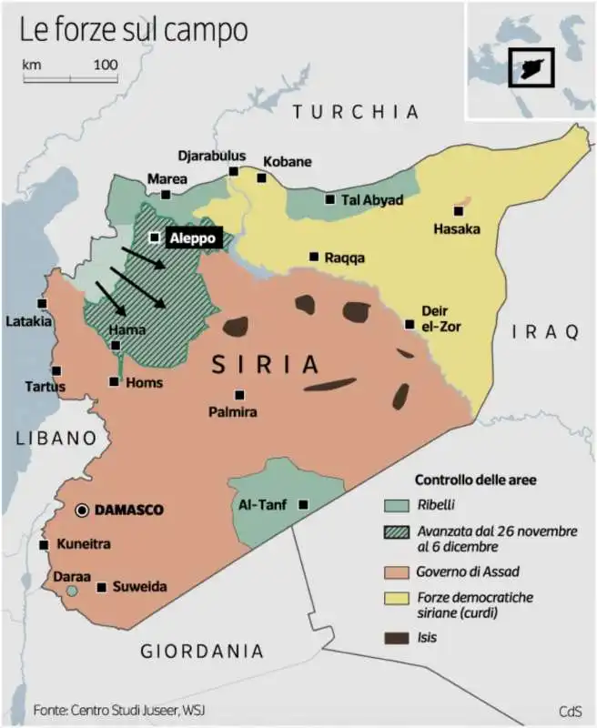 SIRIA 2024 - LE FORZE SUL CAMPO 