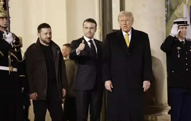 volodymyr zelensky emmanuel macron donald trump