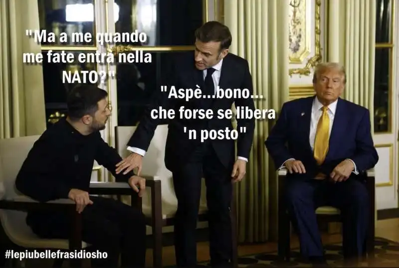 VOLODYMYR ZELENSKY - EMMANUEL MACRON - DONALD TRUMP - MEME BY OSHO