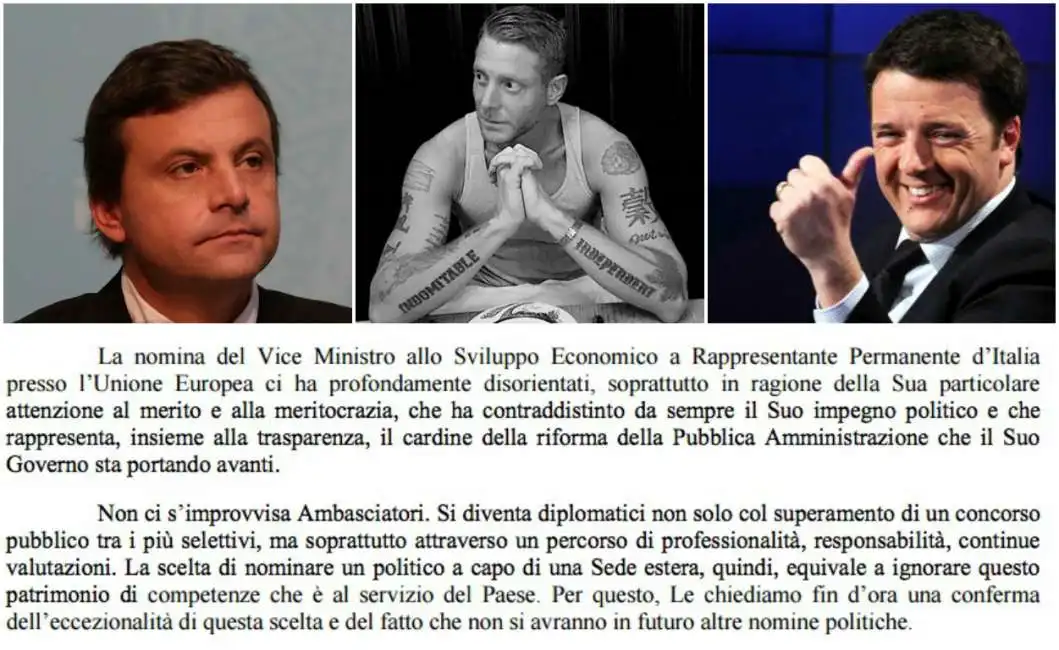 renzi calenda lapo elkann ambasciatori diplomatici