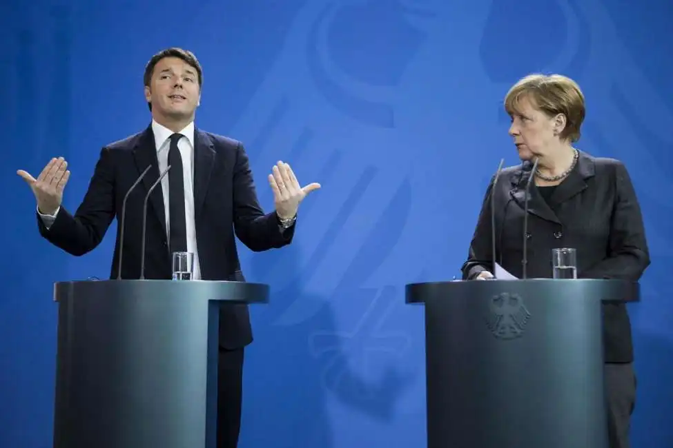 renzi merkel a berlino 