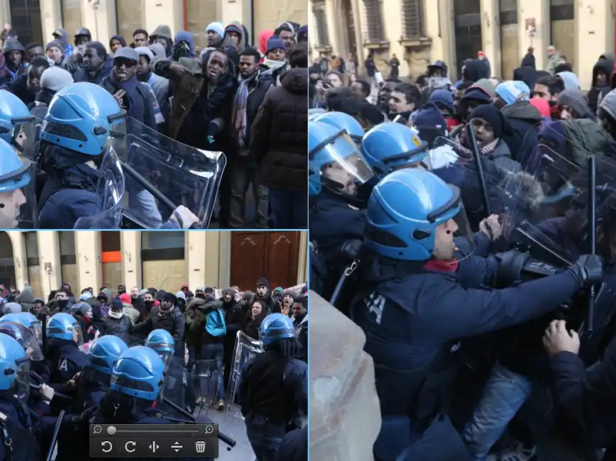 firenze migranti polizia