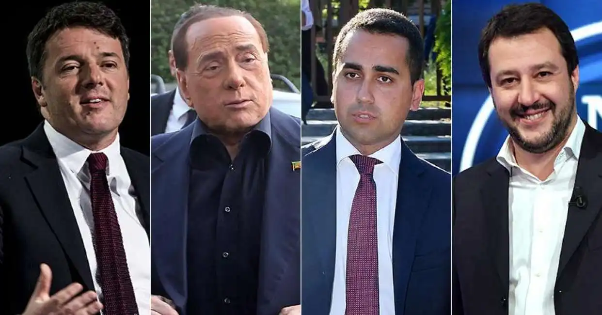 renzi berlusconi di maio salvini