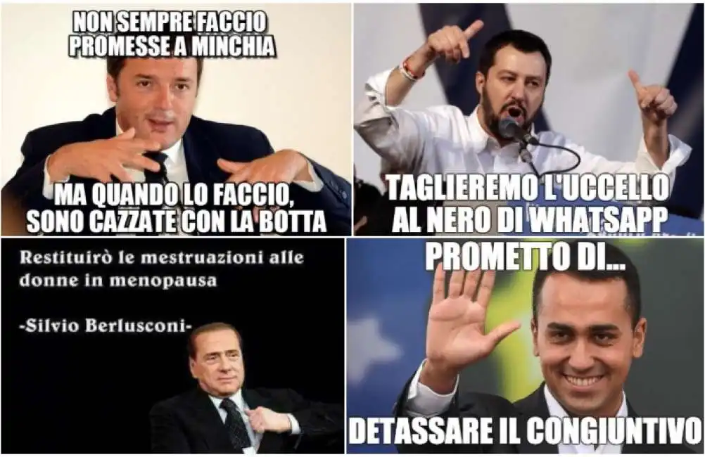 renzi berlusconi di maio salvini