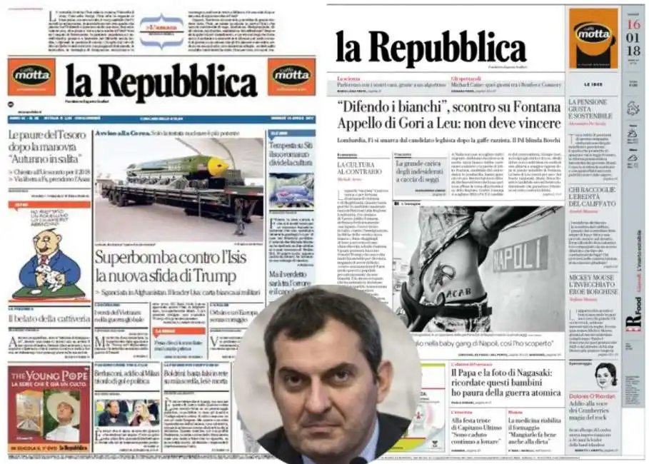 repubblica prima e dopo il restyling