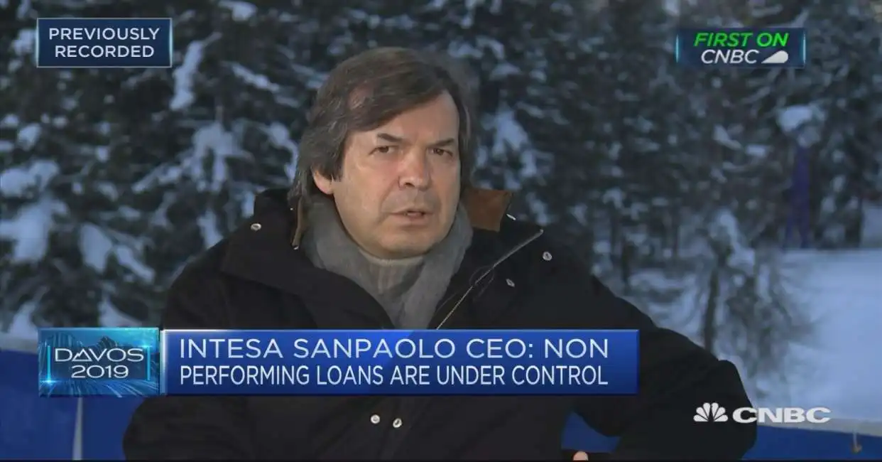 carlo messina a davos