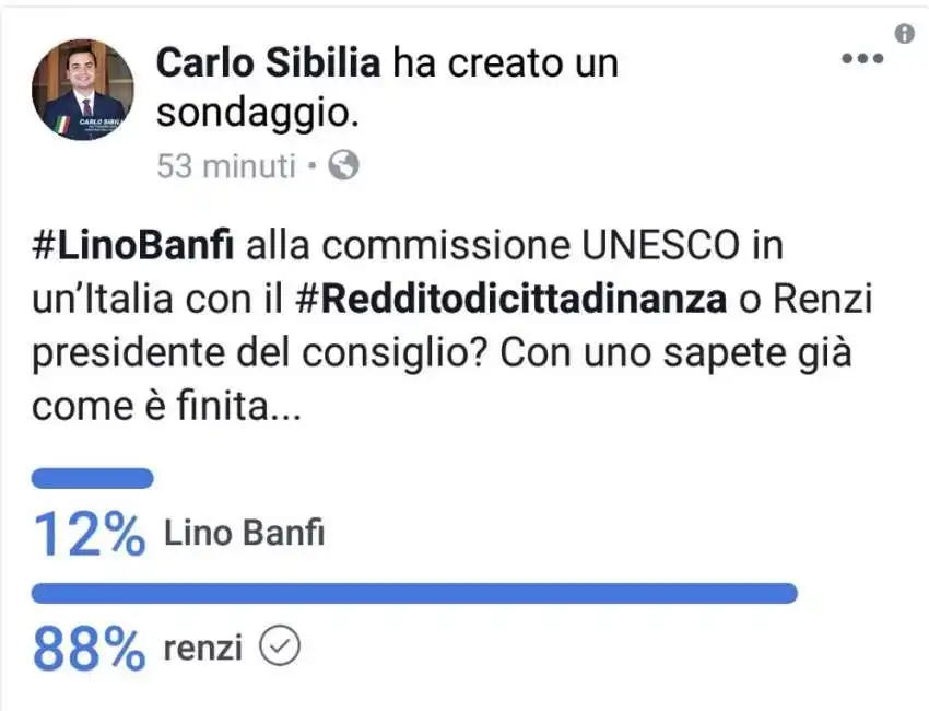 sibilia renzi banfi sondaggio