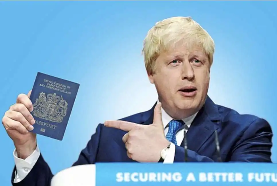 boris johnson passaporto