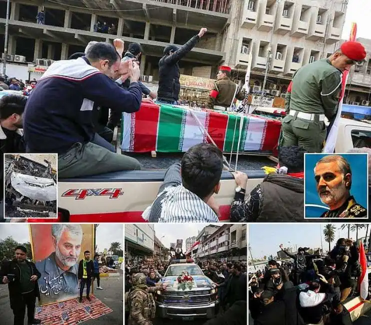 corteo funebre qassem soleimani iraq baghdad