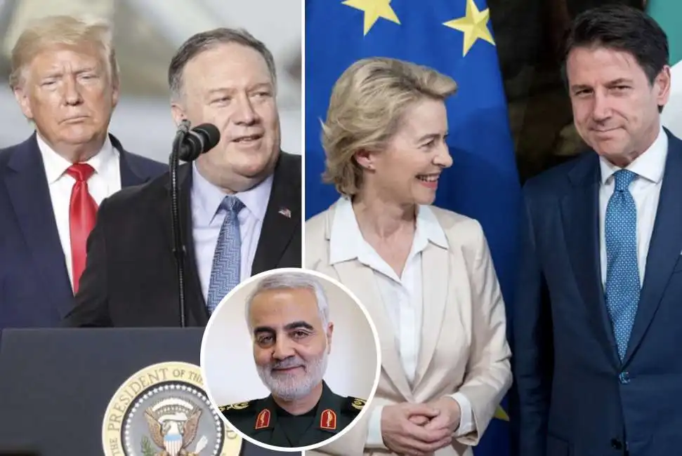 donald trump mike pompeo qassem soleimani ursula von der leyen giuseppe conte