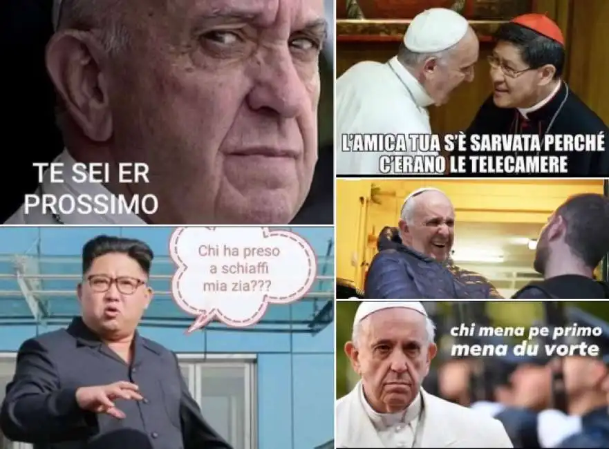 i meme su papa bergoglio dopo lo schiaffo alla mano di una fedele