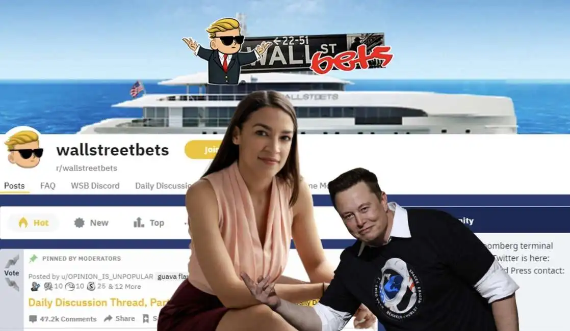 alexandria ocasio cortez elon musk gamestop wallstreetbets