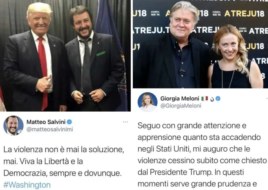 donald trump giorgia meloni matteo salvini steve bannon