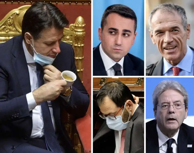 giuseppe conte luigi di maio patuanelli cottarelli gentiloni