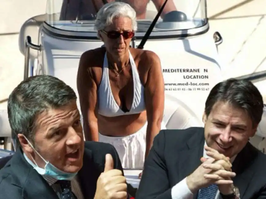 matteo renzi christine lagarde giuseppe conte