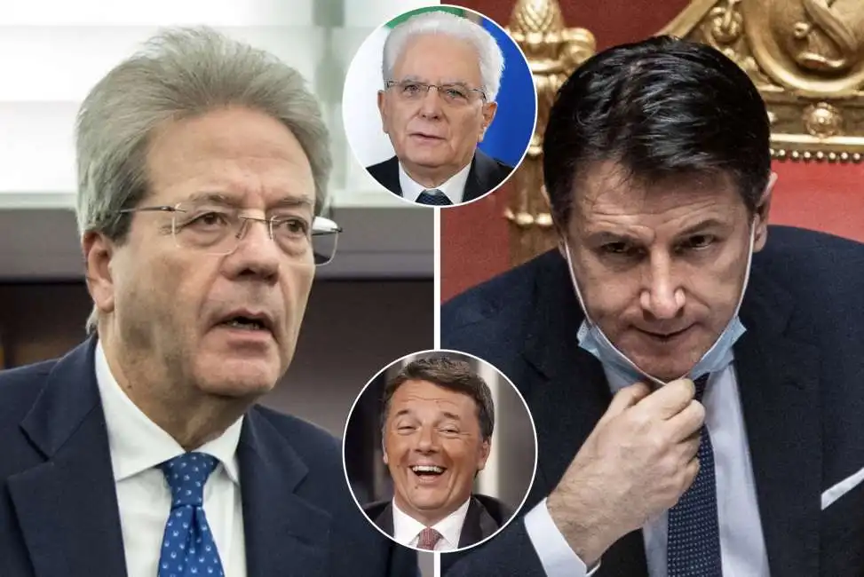 paolo gentiloni matteo renzi sergio mattarella giuseppe conte