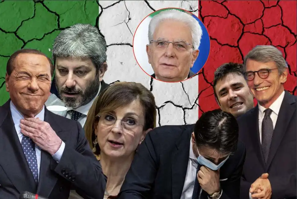 silvio berlusconi roberto fico marta cartabia sergio mattarella giuseppe conte alessandro di battista dibba david sassoli