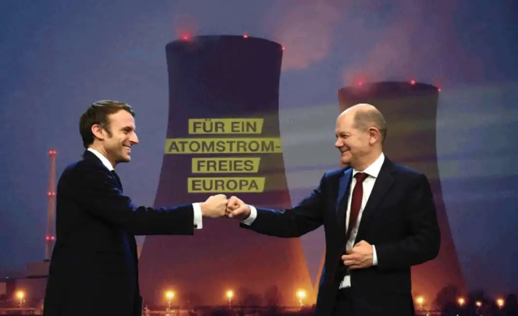 emmanuel macron olaf scholz centrale energia nucleare nucleari atomo 