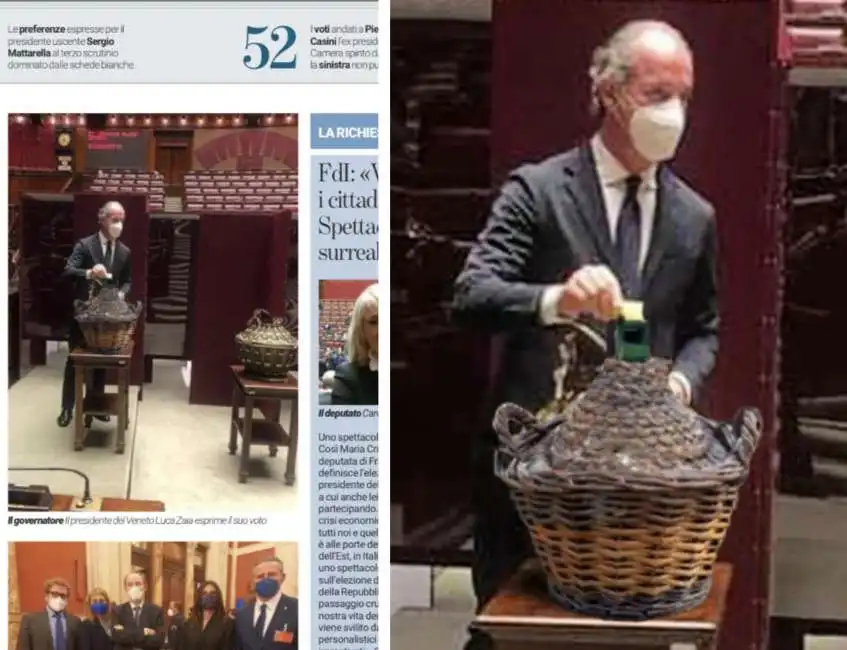 luca zaia damigiana giornale di vicenza