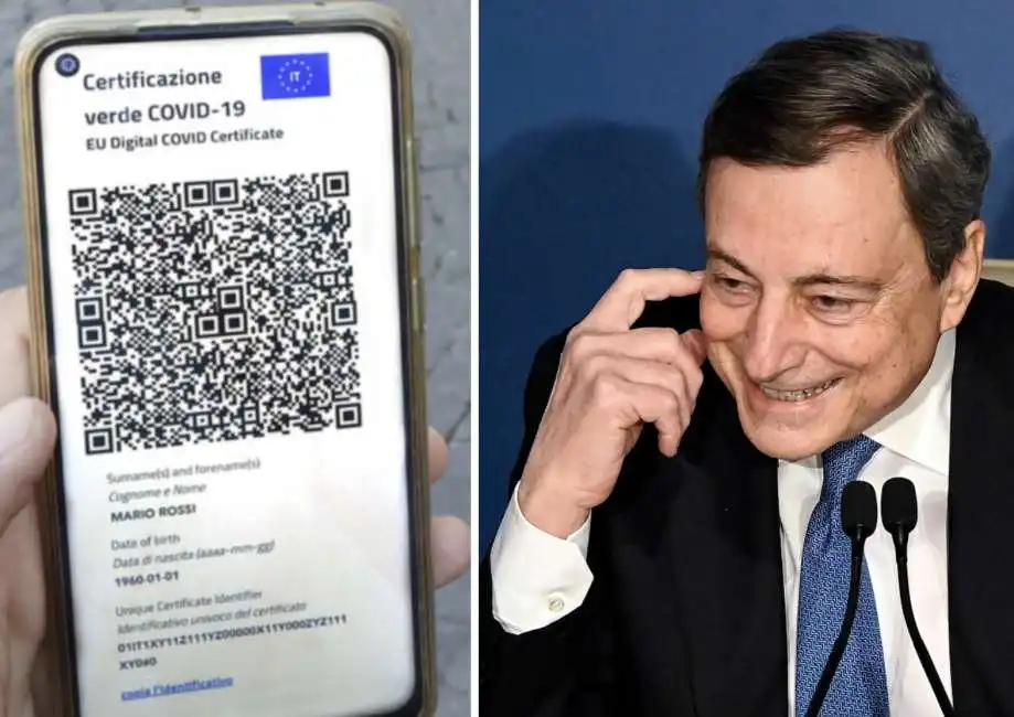 mario draghi green pass 