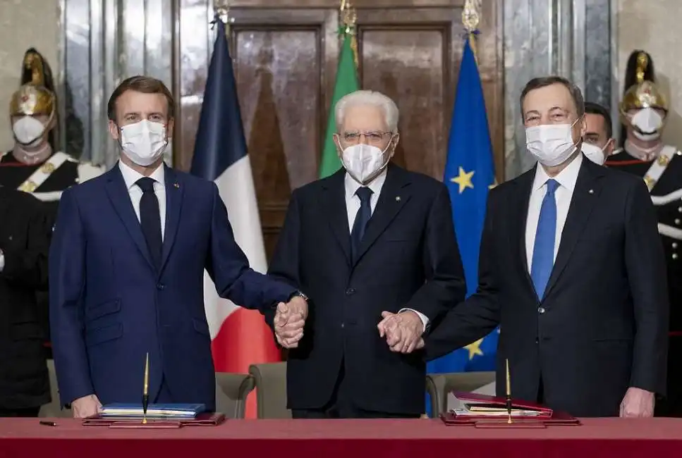 mattarella draghi macron