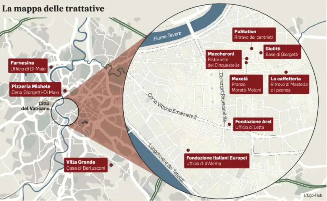 la mappa delle trattative sul quirinale - dal messaggero