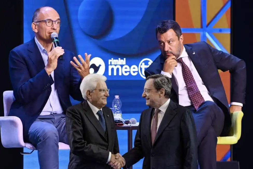 sergio mattarella enrico letta matteo salvini mario draghi 