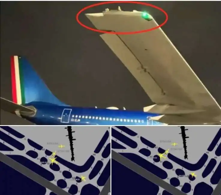 airbus ita airways incidente ala rotta aeroporto jfk new york