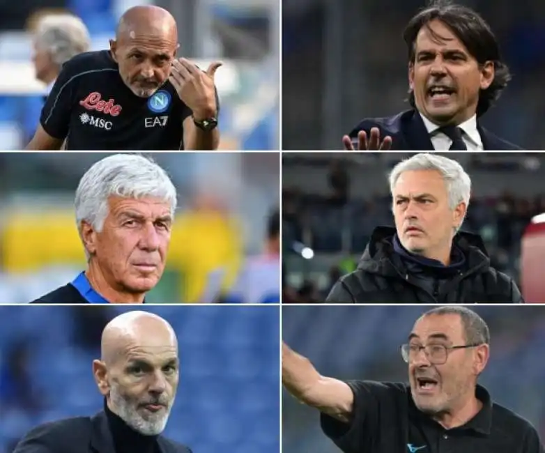 allenatori serie a spalletti inzaghi pioli mourinho sarri gasperini