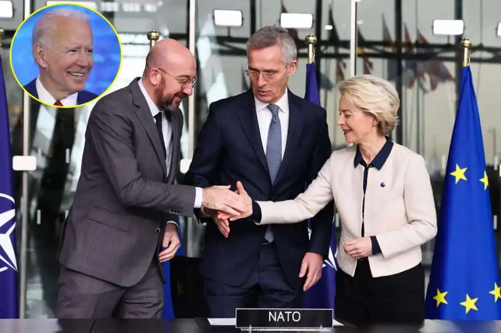 charles michel jens stoltenberg ursula von der leyen nato joe biden usa ue